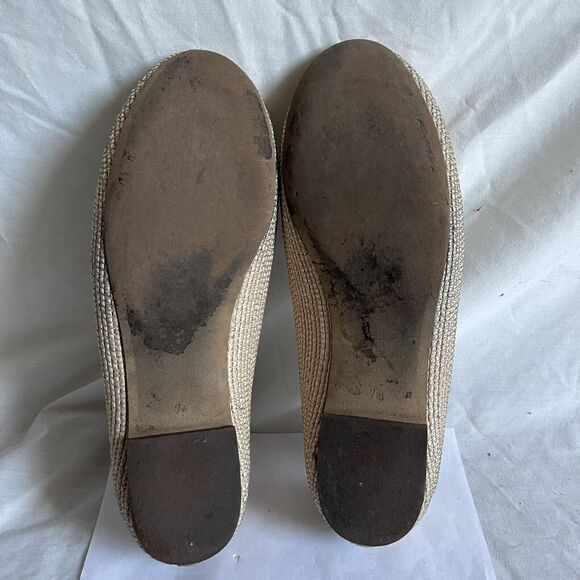 Sam Edelman Falcon Raffia Ballet Flats Casual Chic Slip On Shoes Tan Women 7.5 - Picture 7 of 8